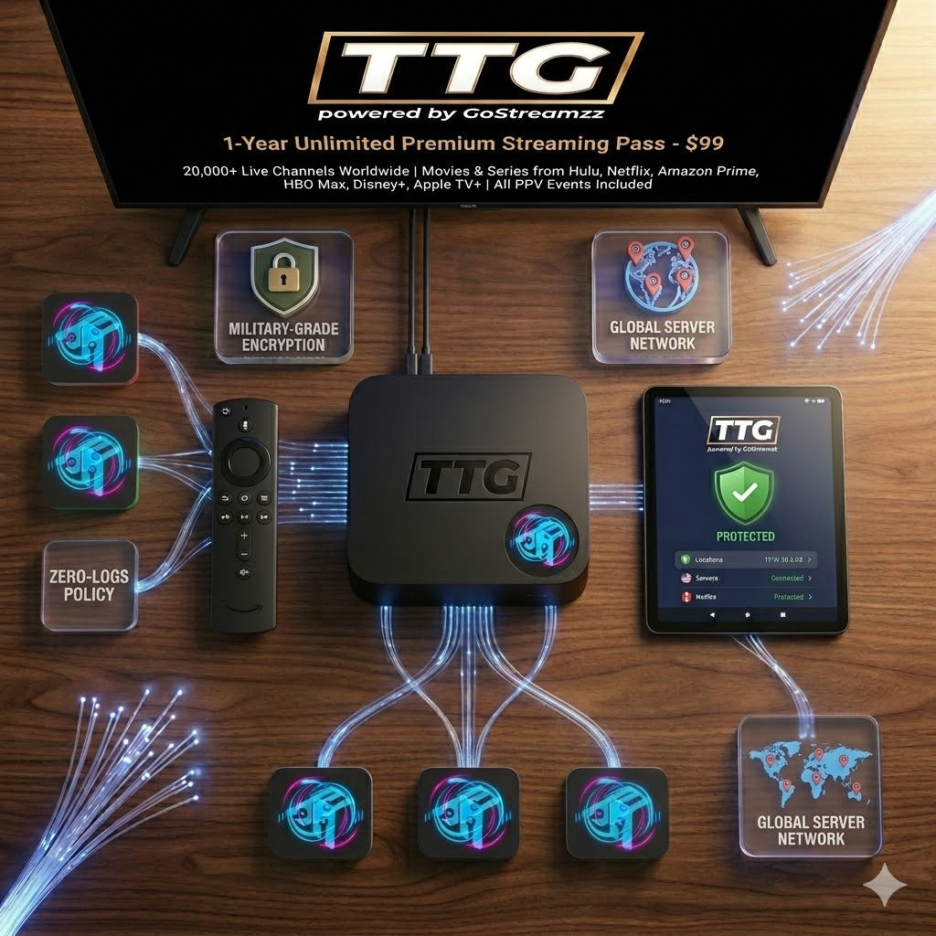 TTG powered by GoStreamzz – Premium Ultra-Fast VPN Pass (1-Year Security & Streaming Optimization)