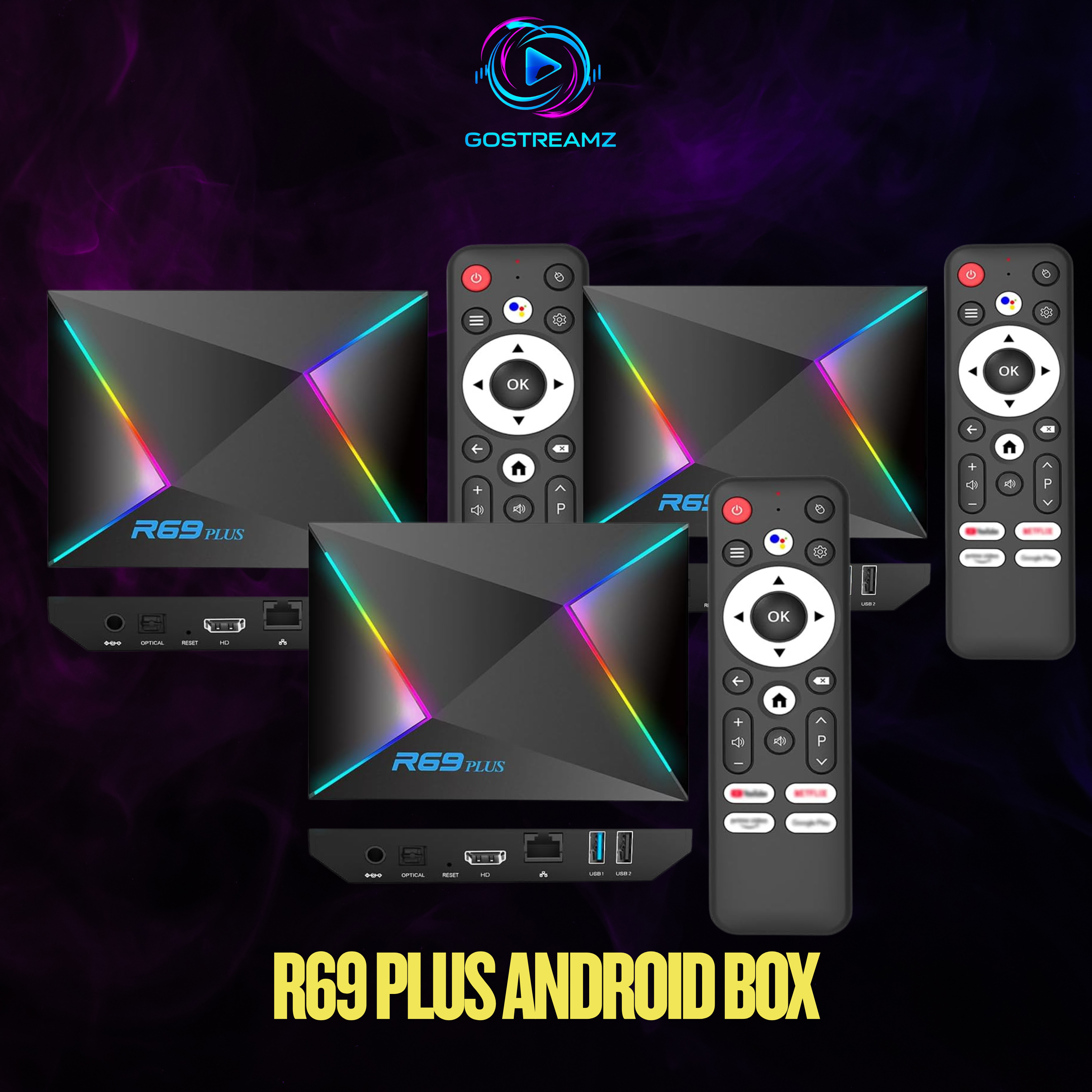 TTG powered by GoStreamzz – R69+ Smart Streaming Box Bundle (Includes 1-Year Unlimited Pass)