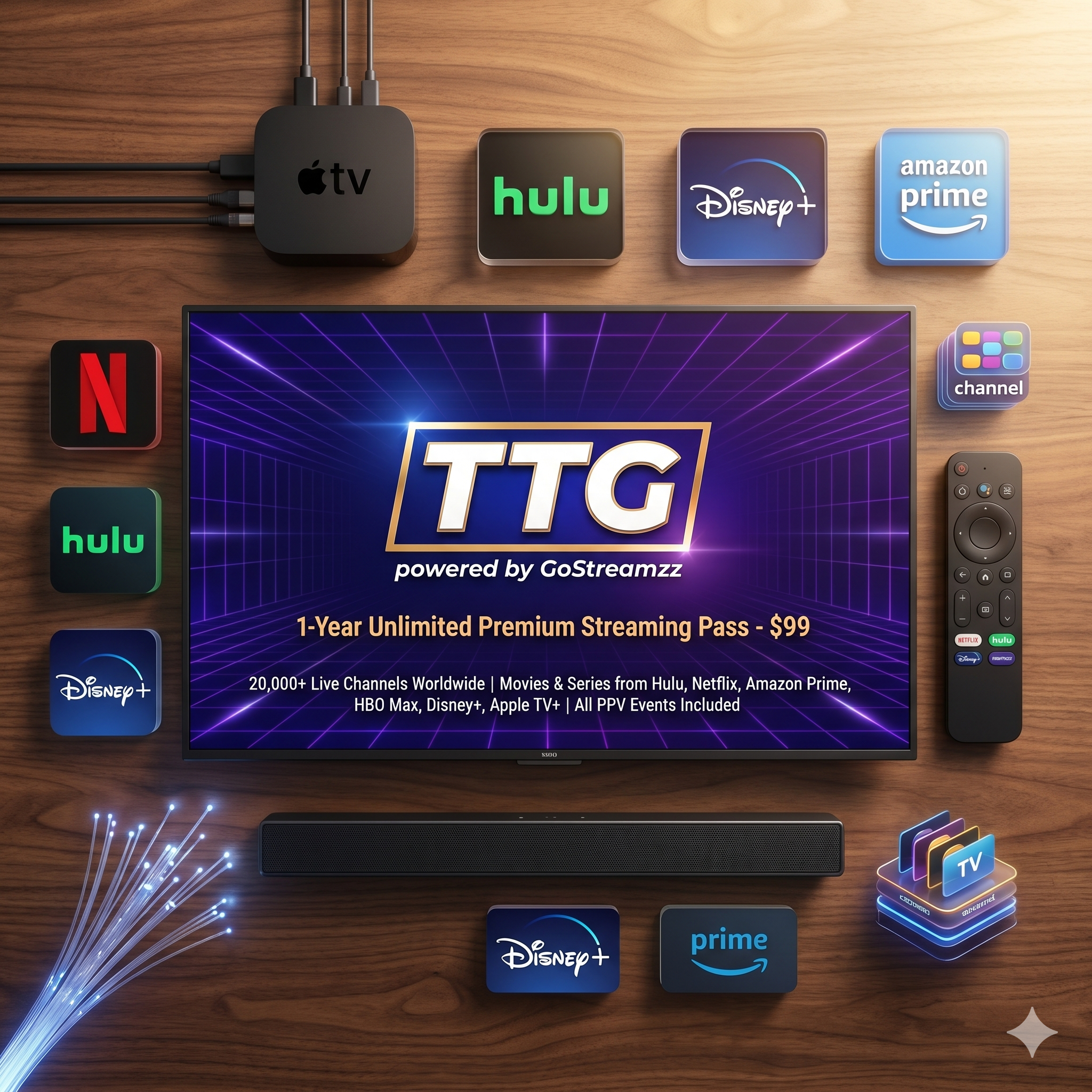TTG powered by GoStreamzz – 1-Year Unlimited Premium Streaming Pass